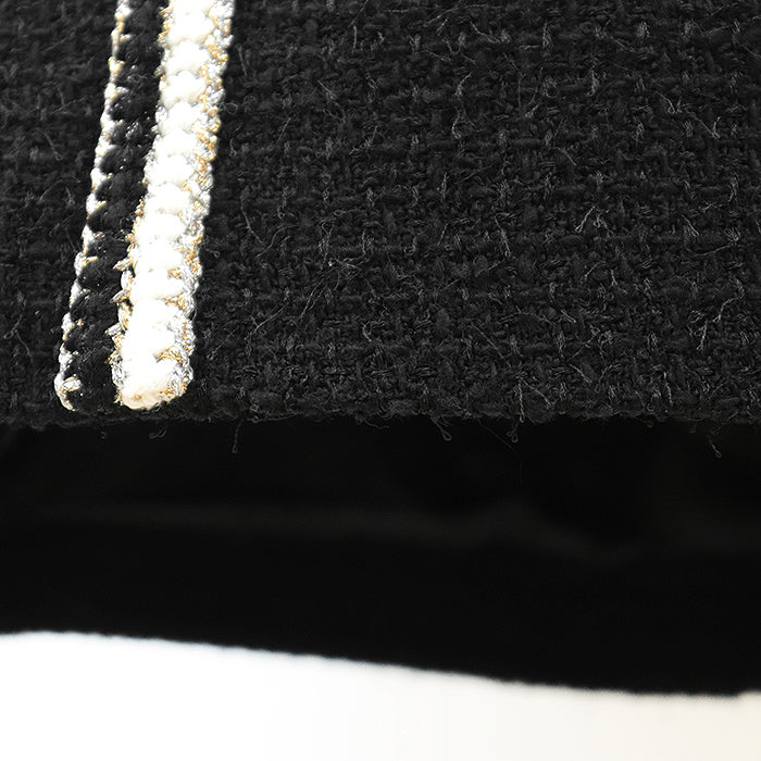 CHANEL skirt wool Black, White P64628 42