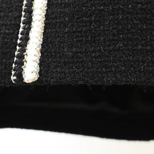 CHANEL skirt wool Black, White P64628 42