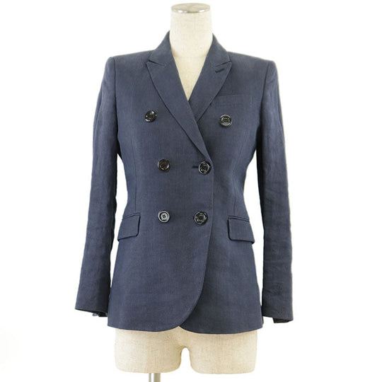 GUCCI Other outerwear [Outer material] 100% linen [Lining] 100% silk [Sleeve lining] 100% rayon Navy Women 36 Used Authentic