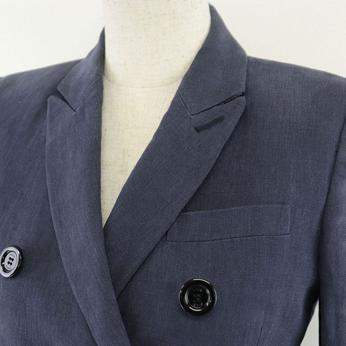 GUCCI Other outerwear [Outer material] 100% linen [Lining] 100% silk [Sleeve lining] 100% rayon Navy Women 36 Used Authentic