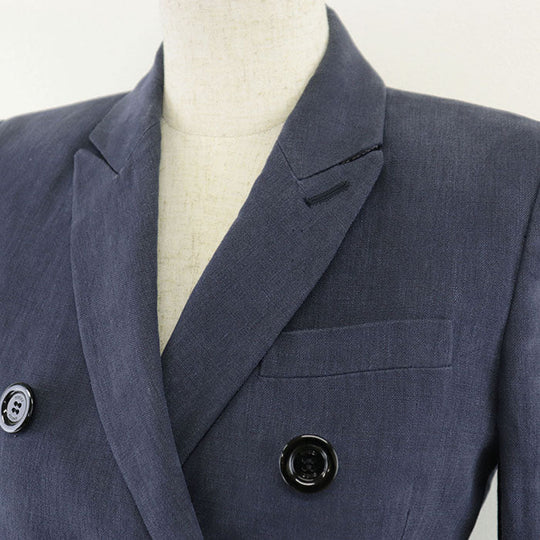 GUCCI Other outerwear [Outer material] 100% linen [Lining] 100% silk [Sleeve lining] 100% rayon Navy Women 36 Used Authentic