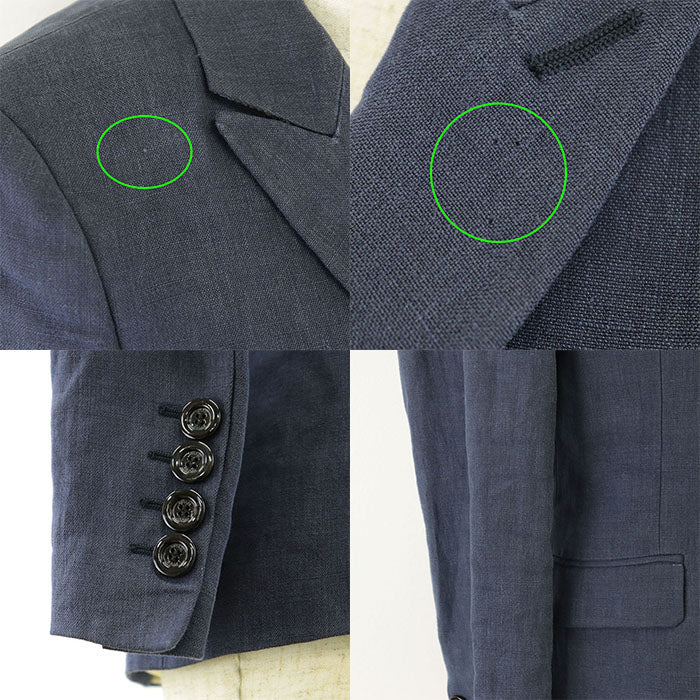 GUCCI Other outerwear [Outer material] 100% linen [Lining] 100% silk [Sleeve lining] 100% rayon Navy Women 36 Used Authentic