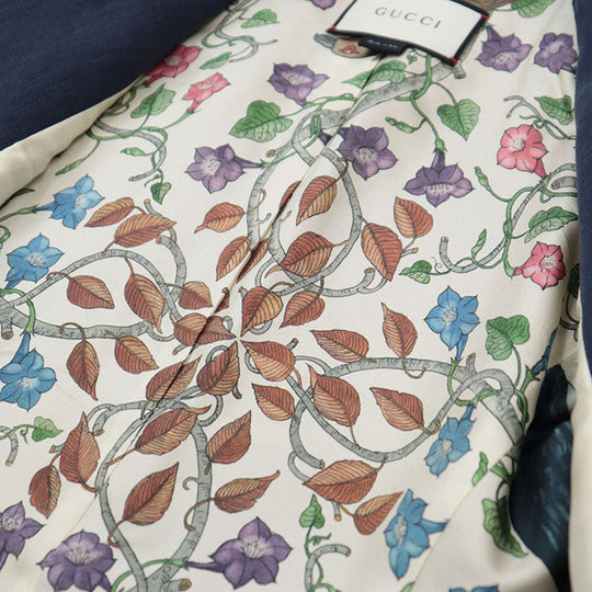 GUCCI Other outerwear [Outer material] 100% linen [Lining] 100% silk [Sleeve lining] 100% rayon Navy Women 36 Used Authentic