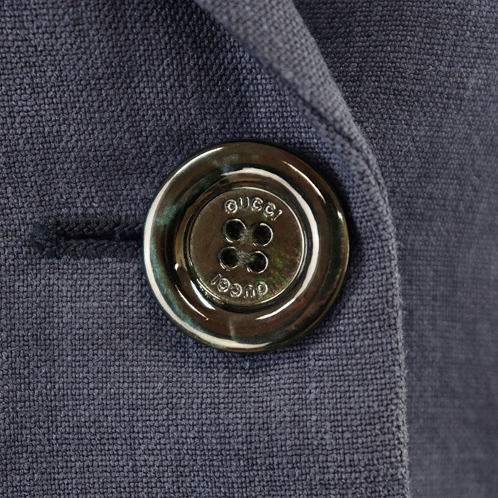 GUCCI Other outerwear [Outer material] 100% linen [Lining] 100% silk [Sleeve lining] 100% rayon Navy Women 36 Used Authentic
