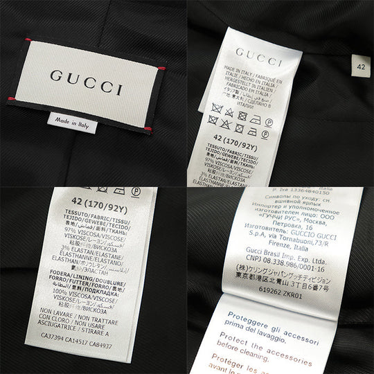 GUCCI Other outerwear [Outer material] 97% viscose, 3% elastane [Lining] 100% viscose black 619262 ZKR01 Women 42 Used Authentic