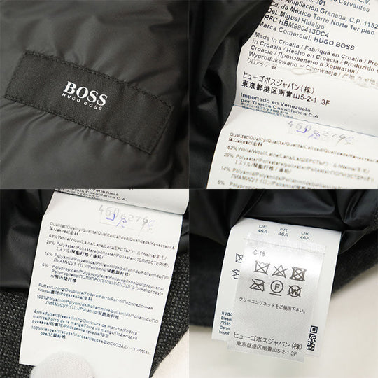 HUGO BOSS Other outerwear [Outer material] 53% wool, 14% nylon [Lining] 100% nylon [Sleeve lining] 100% rayon gray mens 46 Used Authentic