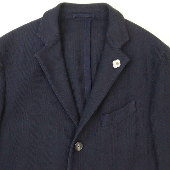 LARDINI coat [Outer fabric] 56% wool, 44% cotton [Sleeve lining] 100% polyester Navy mens 54 Used Authentic