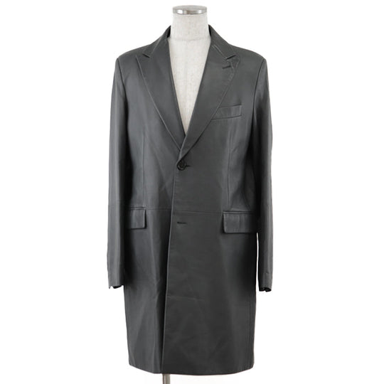 HERMES coat [Outer material] 100% sheepskin [Lining] 52% nylon, 48% cotton gray