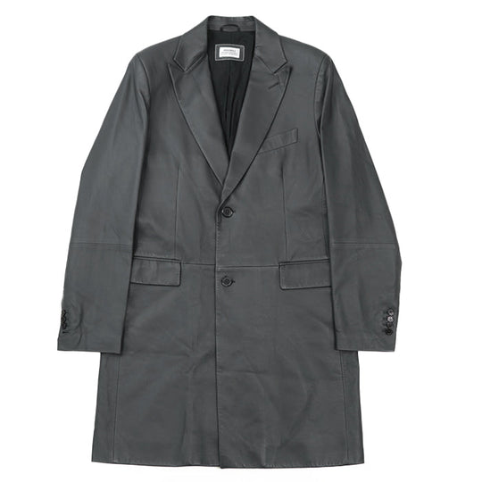 HERMES coat [Outer material] 100% sheepskin [Lining] 52% nylon, 48% cotton gray