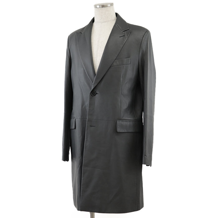 HERMES coat [Outer material] 100% sheepskin [Lining] 52% nylon, 48% cotton gray