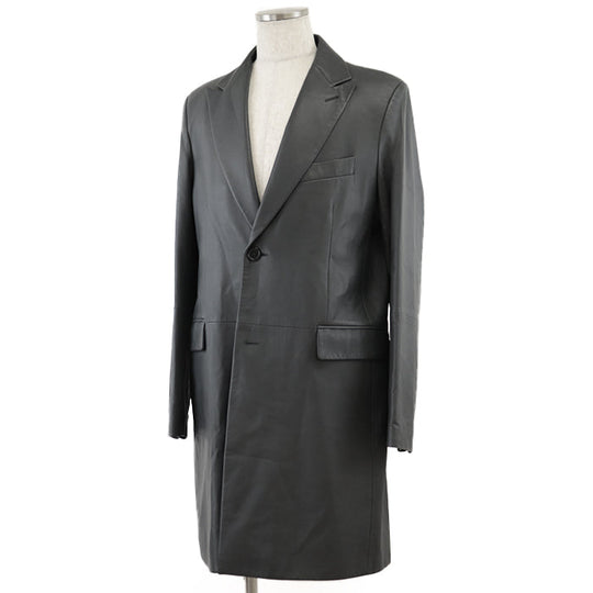 HERMES coat [Outer material] 100% sheepskin [Lining] 52% nylon, 48% cotton gray