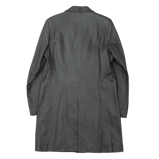 HERMES coat [Outer material] 100% sheepskin [Lining] 52% nylon, 48% cotton gray