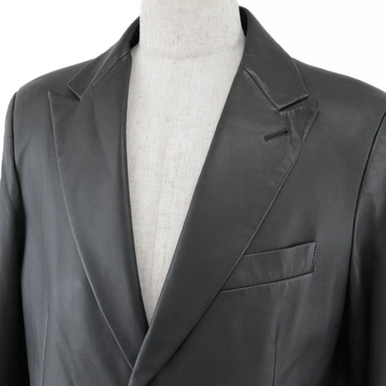HERMES coat [Outer material] 100% sheepskin [Lining] 52% nylon, 48% cotton gray