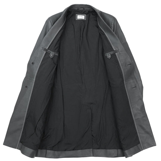 HERMES coat [Outer material] 100% sheepskin [Lining] 52% nylon, 48% cotton gray