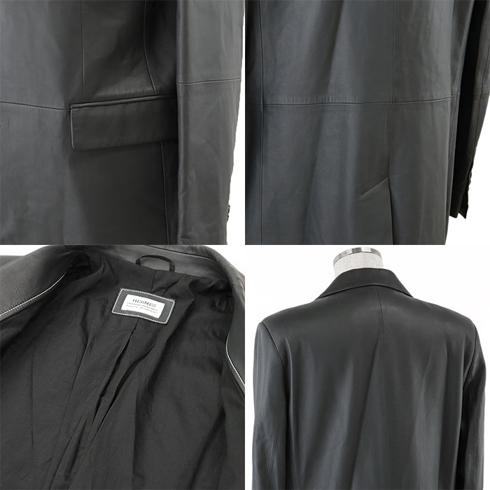 HERMES coat [Outer material] 100% sheepskin [Lining] 52% nylon, 48% cotton gray