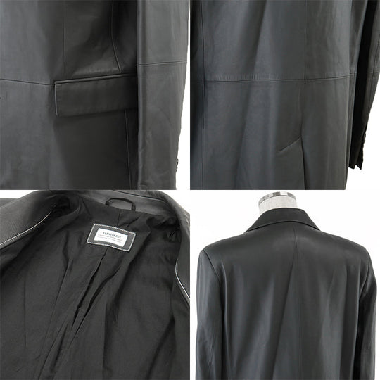 HERMES coat [Outer material] 100% sheepskin [Lining] 52% nylon, 48% cotton gray