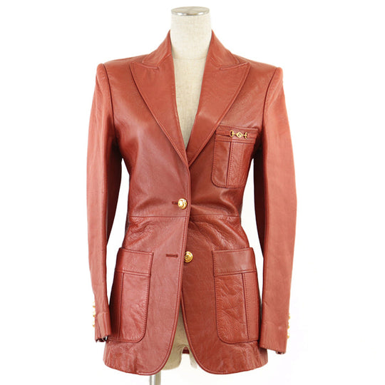 GUCCI Other outerwear [Outer material] 100% sheep leather [Lining] 100% cupra Brown 36