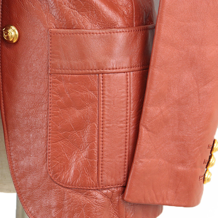 GUCCI Other outerwear [Outer material] 100% sheep leather [Lining] 100% cupra Brown 36