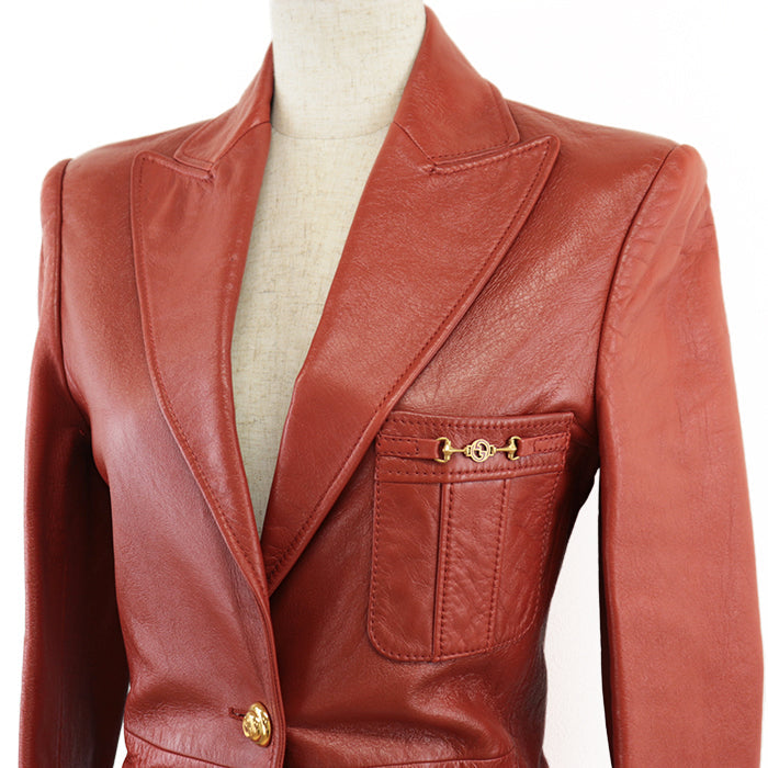 GUCCI Other outerwear [Outer material] 100% sheep leather [Lining] 100% cupra Brown 36