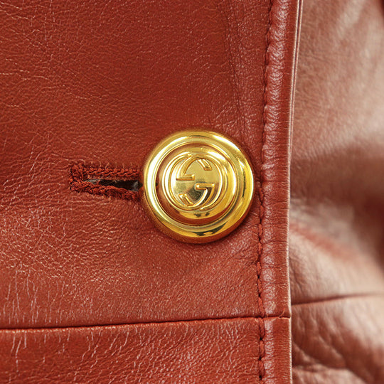 GUCCI Other outerwear [Outer material] 100% sheep leather [Lining] 100% cupra Brown 36