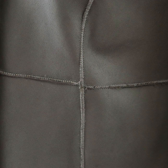 GIORGIO ARMANI coat 100% Kangaroo Charcoal gray Women 36 Used Authentic