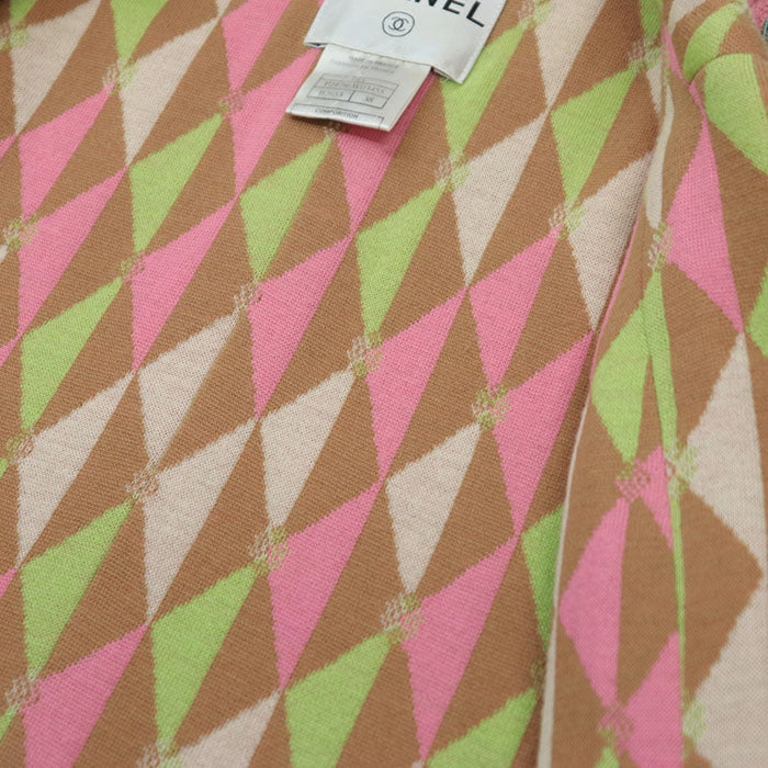 CHANEL setup Skirt lining: 100% silk [Outer fabric] 45% nylon, 20% wool [Lining] 57% cashmere, 43% wool Multicolor pink 04A P24786 Women 38 Used Authentic