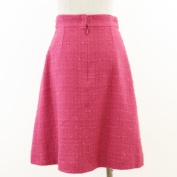 CHANEL setup [Outer material] 90% wool, 5% nylon [Lining] 100% silk pink P36437 Women Jacket 38/Skirt 36 Used Authentic