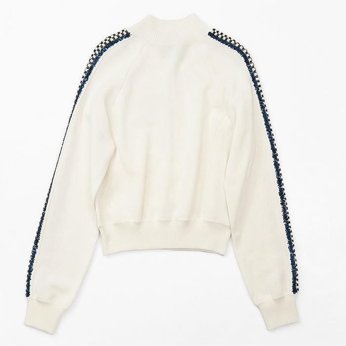 CHANEL Other outerwear 91% viscose, 7% polyamide Ivory, Multicolor P74166 Women 38 Used Authentic