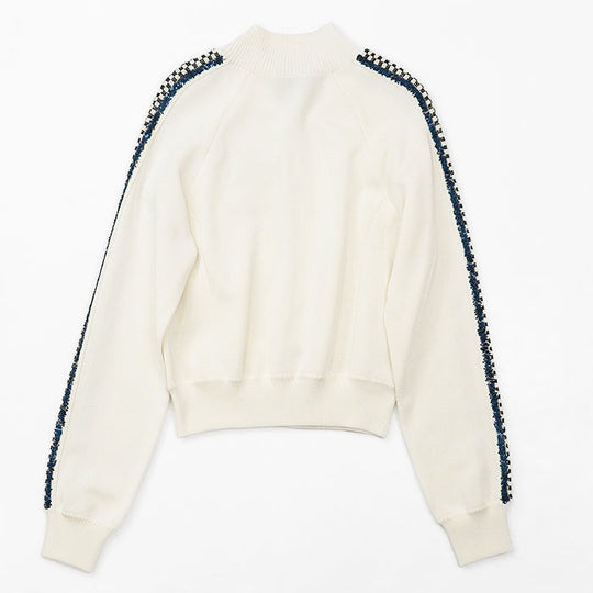 CHANEL Other outerwear 91% viscose, 7% polyamide Ivory, Multicolor P74166 Women 38 Used Authentic