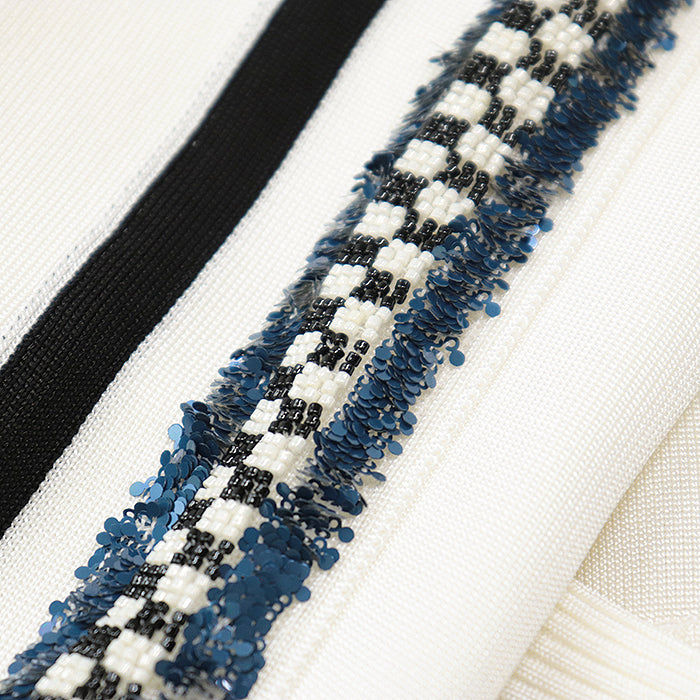 CHANEL Other outerwear 91% viscose, 7% polyamide Ivory, Multicolor P74166 Women 38 Used Authentic