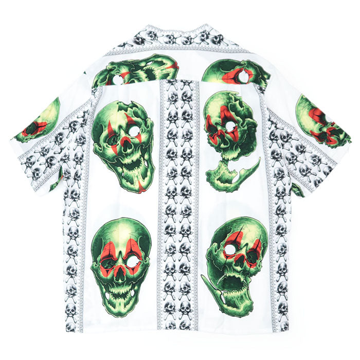 WACKO MARIA Short sleeve shirt [Outer material] 100% lyocell white mens XL Used Authentic