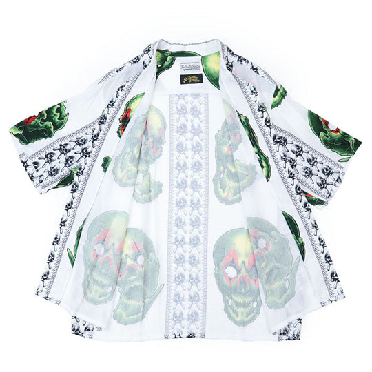 WACKO MARIA Short sleeve shirt [Outer material] 100% lyocell white mens XL Used Authentic