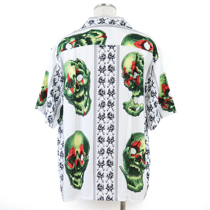 WACKO MARIA Short sleeve shirt [Outer material] 100% lyocell white mens XL Used Authentic