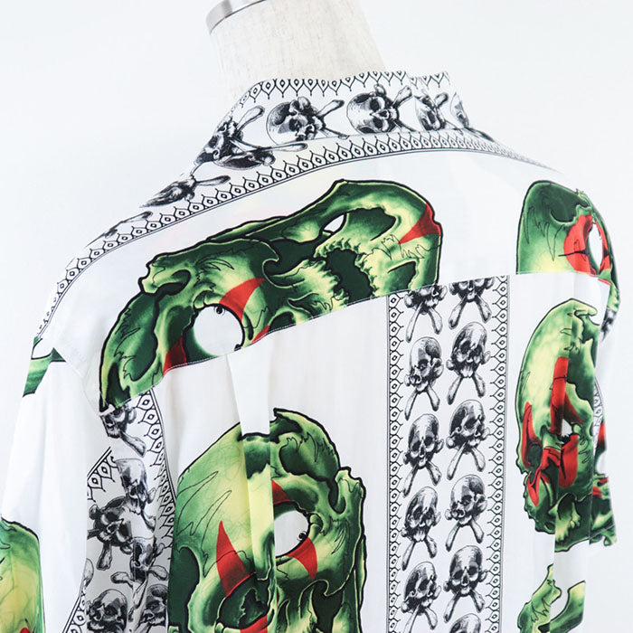 WACKO MARIA Short sleeve shirt [Outer material] 100% lyocell white mens XL Used Authentic