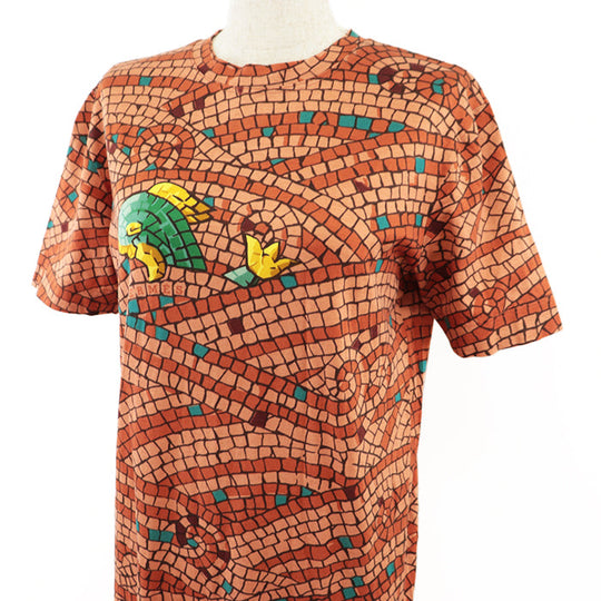 HERMES one piece [Outer material] 100% cotton Brown Women S Used Authentic