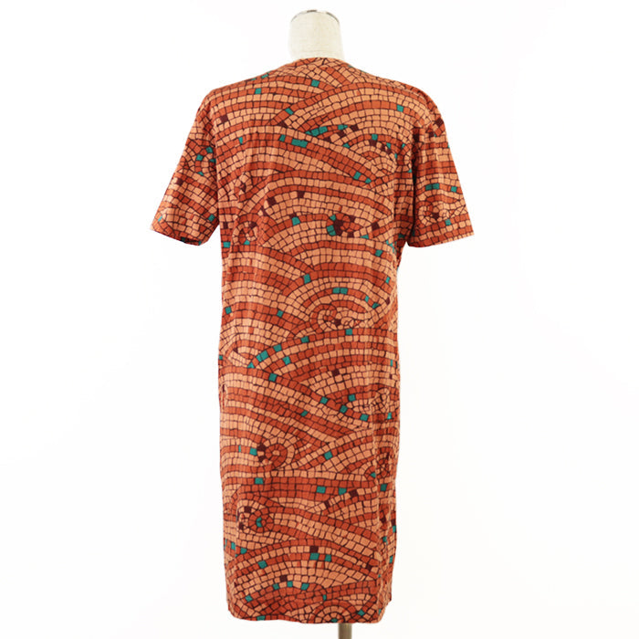 HERMES one piece [Outer material] 100% cotton Brown Women S Used Authentic