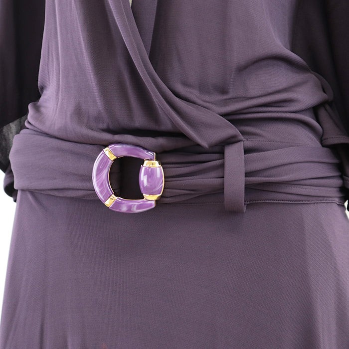 GUCCI one piece [Outer material] 100% rayon [Lining] 65% acetate, 35% nylon purple 219123 X6172 S