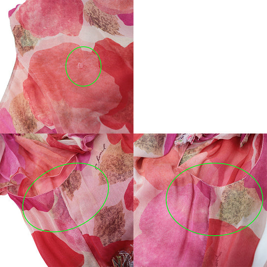 CHANEL one piece 36% nylon, 20% rayon, 15% silk, 10% polyester, 8% cotton, 7% linen, 4% metal [Outer fabric] 100% silk pink 36