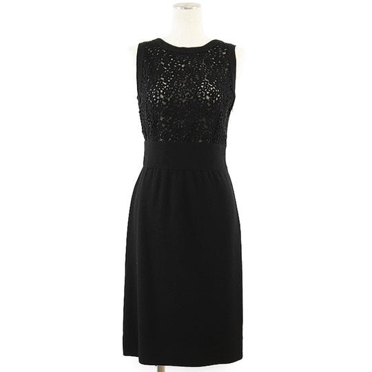 Valentino one piece [Outer material] 100% wool [Lining] 100% polyester black Women 40 Used Authentic