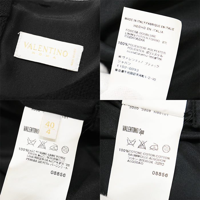 Valentino one piece [Outer material] 100% wool [Lining] 100% polyester black Women 40 Used Authentic