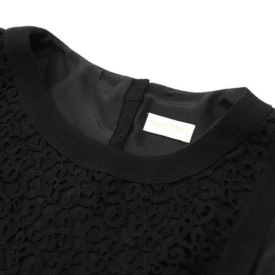 Valentino one piece [Outer material] 100% wool [Lining] 100% polyester black Women 40 Used Authentic