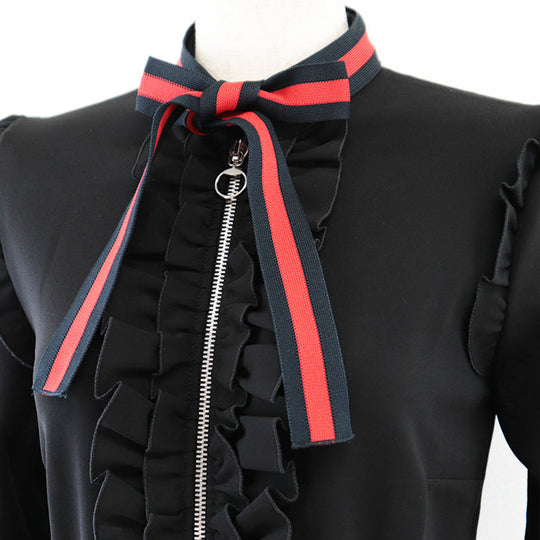 GUCCI one piece 75% rayon, 17% nylon Black, Red 457032 Women S Used Authentic