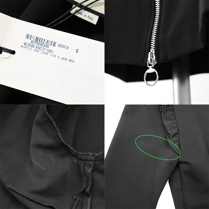 GUCCI one piece 75% rayon, 17% nylon Black, Red 457032 Women S Used Authentic