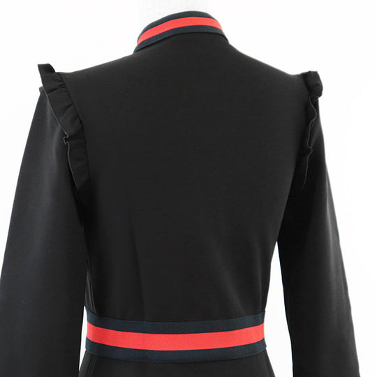 GUCCI one piece 75% rayon, 17% nylon Black, Red 457032 Women S Used Authentic