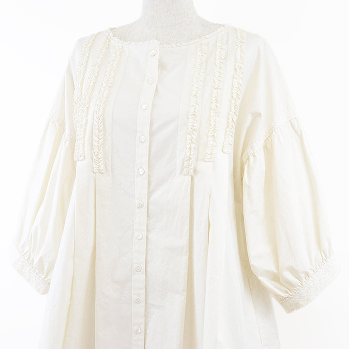 PINK HOUSE one piece cotton 100% off white A2111FBY365 Women ƒtƒŠ�[ Used Authentic
