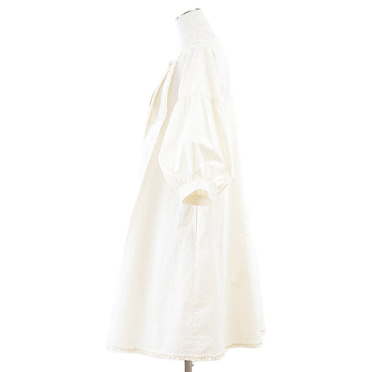 PINK HOUSE one piece cotton 100% off white A2111FBY365 Women ƒtƒŠ�[ Used Authentic