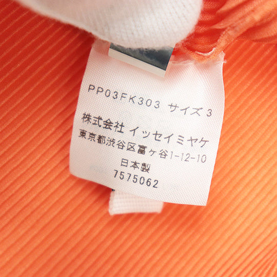 PLEATS PLEASE Cut 100% polyester% Orange PP03FK303 Women 3 Used Authentic