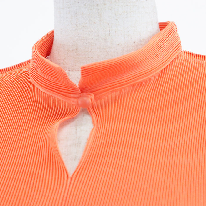 PLEATS PLEASE Cut 100% polyester% Orange PP03FK303 Women 3 Used Authentic