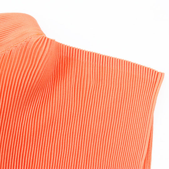 PLEATS PLEASE Cut 100% polyester% Orange PP03FK303 Women 3 Used Authentic