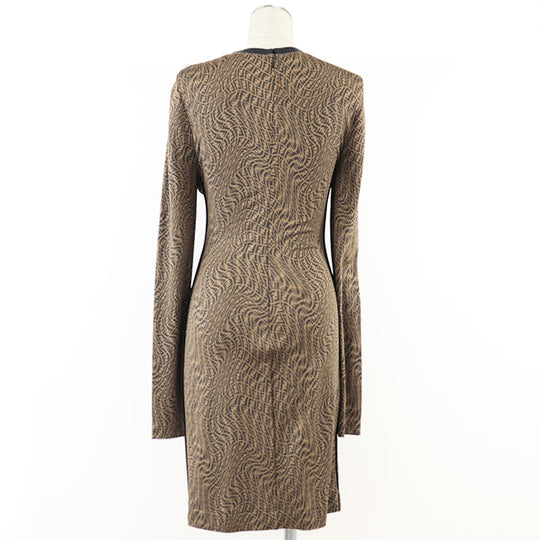 FENDI one piece 94% rayon, 4% nylon Brown, Black FDB628 AG72 Women 40 Used Authentic